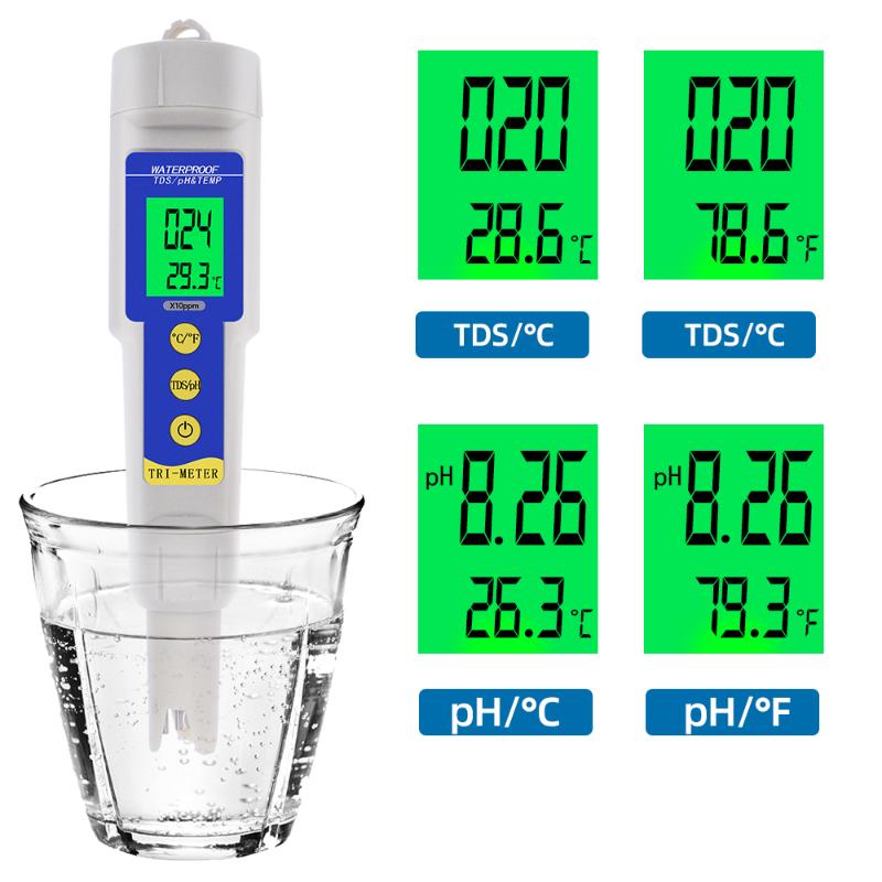 PH-986 Digital TDS Tester PH Meter 3 in 1 PH TEMP TDS 0-19990ppm Tester Water Quality Analyser Purity Detector for Pool 40%off
PH-986 Digital TDS Tester PH Meter 3 in 1 PH TEMP TDS 0-19990ppm Tester Water Quality Analyser Purity Detector for Pool 40%off