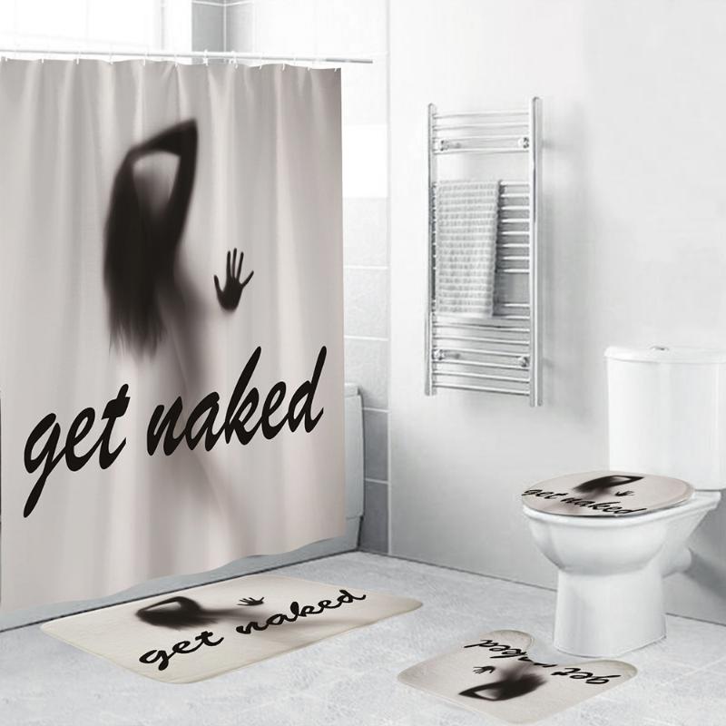 Women Shadow Waterproof Shower Curtain Get Naked Bathroom Decor 4 Piece Set Non-slip Carpet Cover Toilet Cover Bath Mat Pad
Women Shadow Waterproof Shower Curtain Get Naked Bathroom Decor 4 Piece Set Non-slip Carpet Cover Toilet Cover Bath Mat Pad
