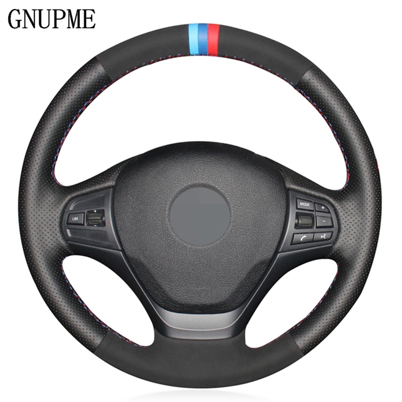 Hand-stitched Black Suede Black Genuine Leather Car Steering Wheel Cover for F20 F21 F22 F23 F30 F31 F34
Hand-stitched Black Suede Black Genuine Leather Car Steering Wheel Cover for F20 F21 F22 F23 F30 F31 F34