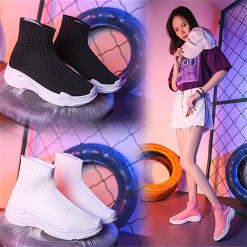 Spring Women's Ankle boots Chunky Sneakers Tenis Basket Women Casual Platform Shoes Stretch Elastic Sock Shoes High Top Black
Spring Women's Ankle boots Chunky Sneakers Tenis Basket Women Casual Platform Shoes Stretch Elastic Sock Shoes High Top Black