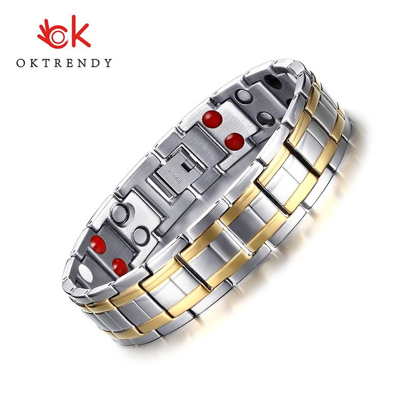 Oktrendy Stainless Steel Healthy Magnet Bracelet Men Jewelry Bio Energy Magnetotherapy Father Or boyfriend Birthday Gift
Oktrendy Stainless Steel Healthy Magnet Bracelet Men Jewelry Bio Energy Magnetotherapy Father Or boyfriend Birthday Gift