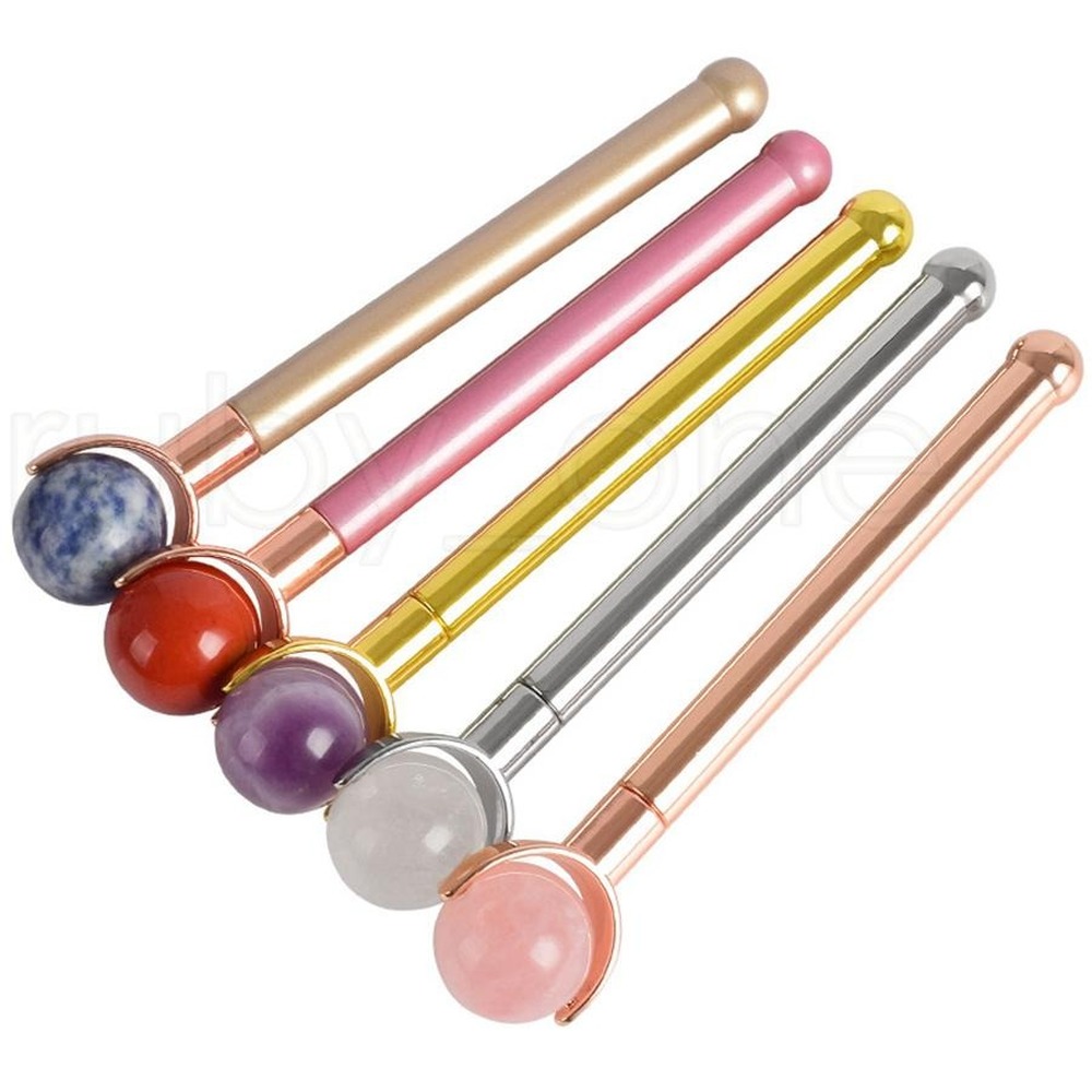 Natural Jade Roller Massage Face Shaper Massager Relaxation Tool Masaje Con Rodillo De Jade Facial Beauty Tool Face Jade Roller Massage