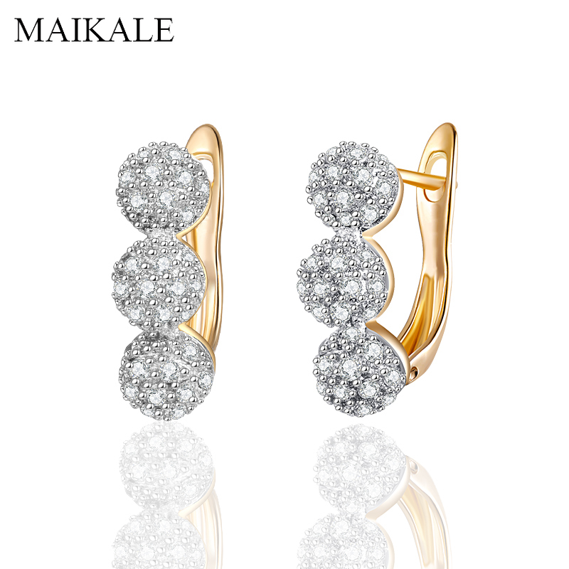 MAIKALE New Fashion Cute Gold Round Earrings Micro Inlay Full Cubic Zirconia Stud Earrings for Women Jewelry Delicate Gifts
MAIKALE New Fashion Cute Gold Round Earrings Micro Inlay Full Cubic Zirconia Stud Earrings for Women Jewelry Delicate Gifts