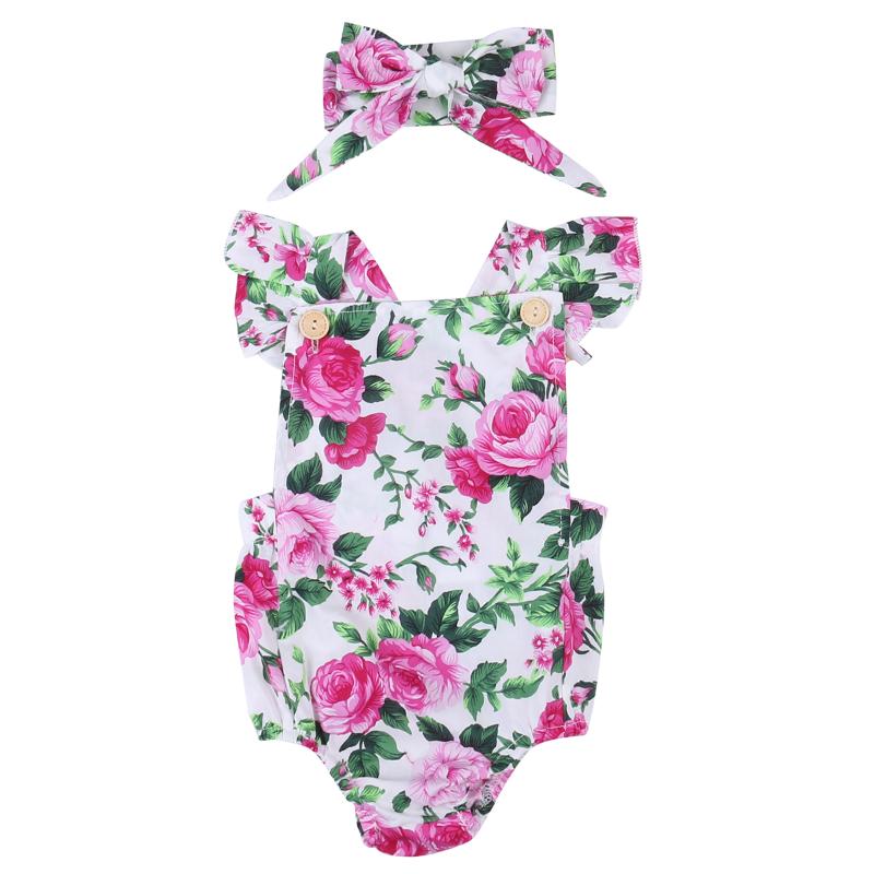 Baby Girl Fashion straps Halter Romper + Headbamd Jumpsuit Floral Sunsuit Outfits 2 pieces Set, Pink
Baby Girl Fashion straps Halter Romper + Headbamd Jumpsuit Floral Sunsuit Outfits 2 pieces Set, Pink