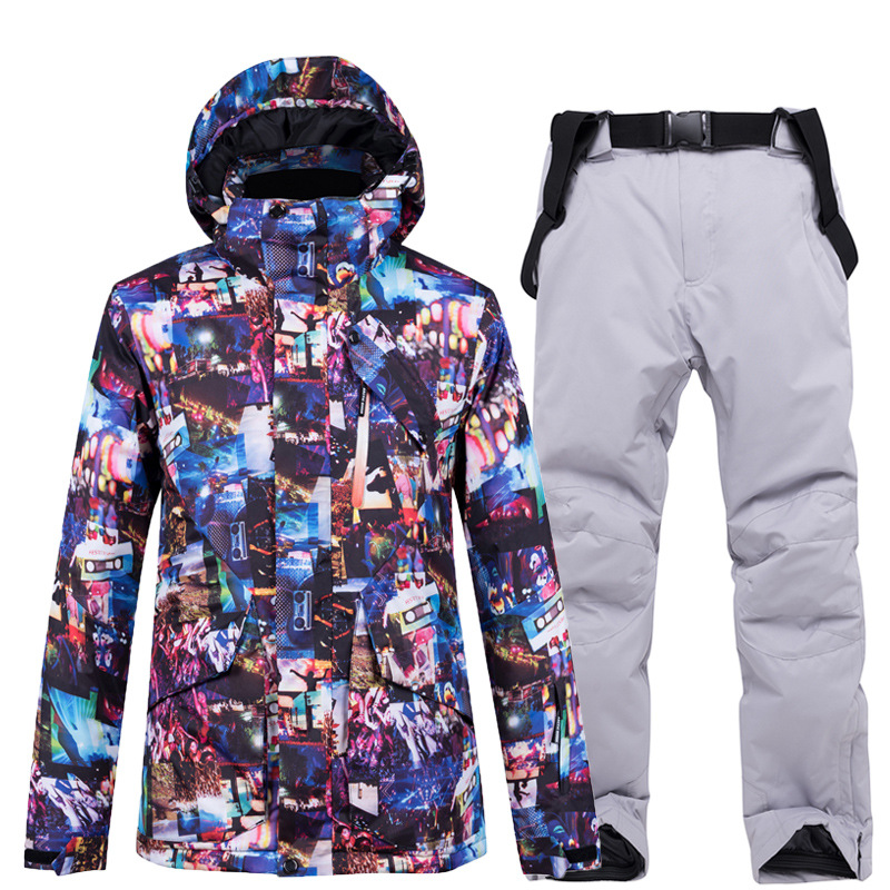 Snowboard men' suits winter outdoor windproof waterproof warmth thickening ski clothes ski suits, Gold
Snowboard men' suits winter outdoor windproof waterproof warmth thickening ski clothes ski suits, Gold