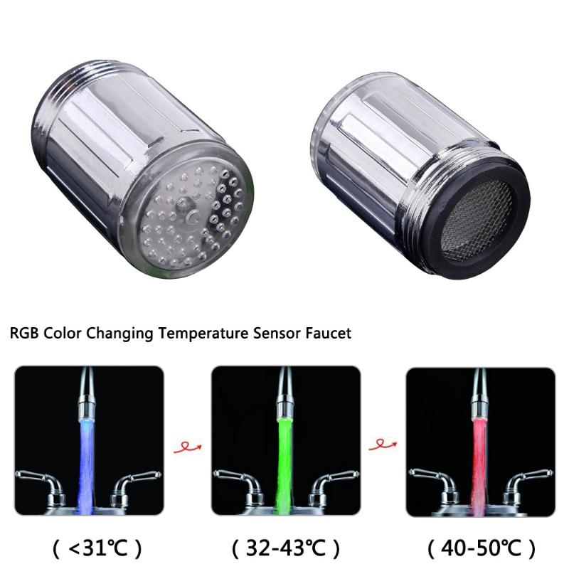 Luminous LED Light Water Faucet Kitchen Bathroom Basin Tap Nozzle Colorful Heater Thermostat Faucet Accessories 3 Color 7 Colors
Luminous LED Light Water Faucet Kitchen Bathroom Basin Tap Nozzle Colorful Heater Thermostat Faucet Accessories 3 Color 7 Colors