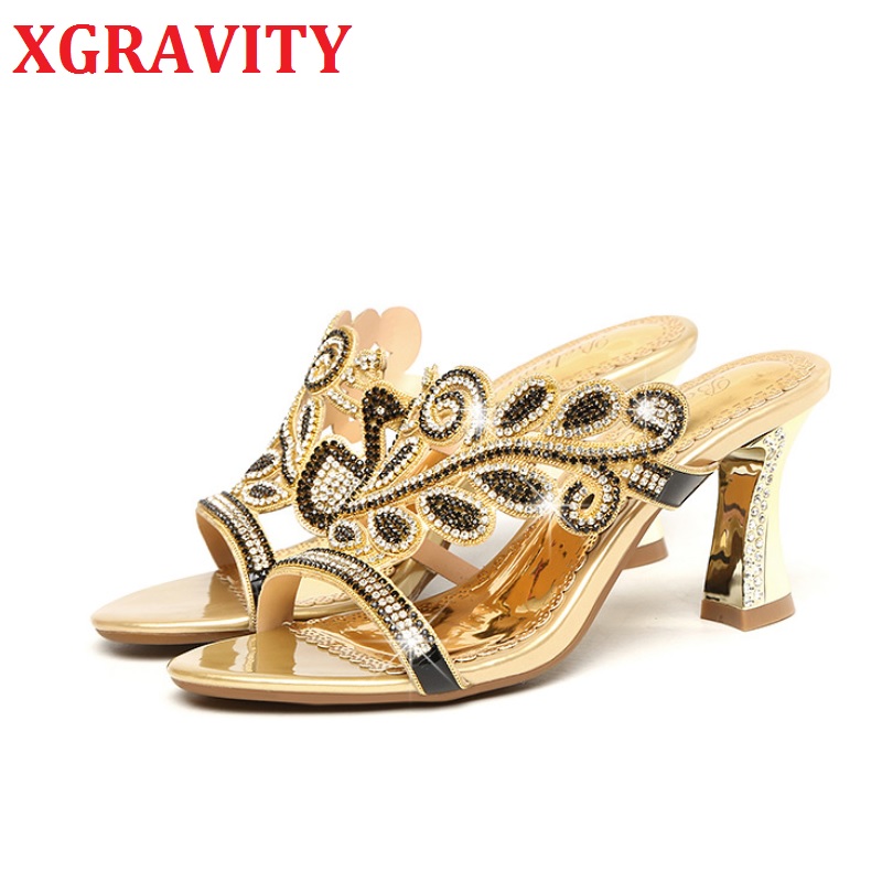 XGRAVIT New Fashion High Heel Summer Shoes Leaves Crystal Open Toe Sandals Women Fashion Sexy Party Shoes Bridal Lady B265, Gold
XGRAVIT New Fashion High Heel Summer Shoes Leaves Crystal Open Toe Sandals Women Fashion Sexy Party Shoes Bridal Lady B265, Gold