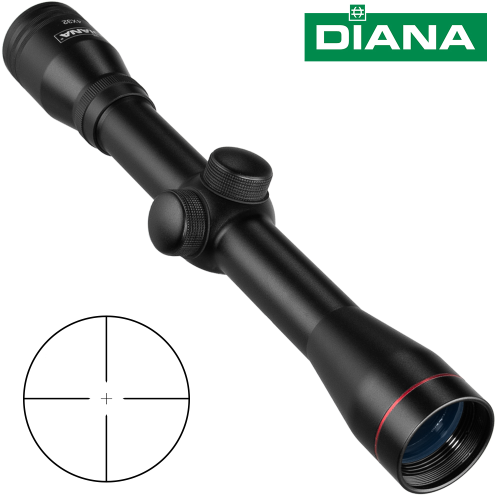 

DIANA 4X32 Riflescope One Tube Glass Double Crosshair Reticle Optical Sight Rifle Scope