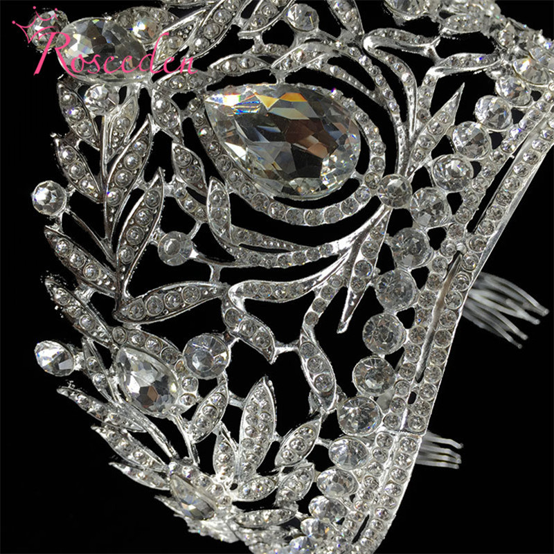 Miss Universe Philippines Crown Tiara Classic Silver Color Rhinestone Wedding Bridal Tiara Free Shipping RE998 Y200807