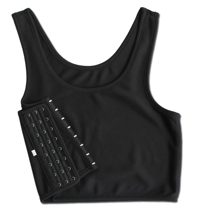 Sport Bra Top Tight Chest Binder Tank Top Adjustable Body Sculpting Sport Bras Chest Vest for Les Gym Running Yoga Bras