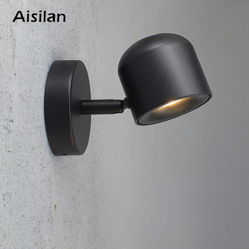 Aisilan Wall Lamp Modern Style Wall light Adjustable Black/White 7W for Bedside Bedroom Mirror Light Corridor sconce AC90-220V
Aisilan Wall Lamp Modern Style Wall light Adjustable Black/White 7W for Bedside Bedroom Mirror Light Corridor sconce AC90-220V