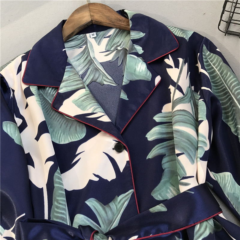 Womens Silk Satin Pajamas Pyjamas Set Long Sleeve Sleepwear Pijama Pajamas Suit Female Sleep Two Piece Set Loungewear Plus Size