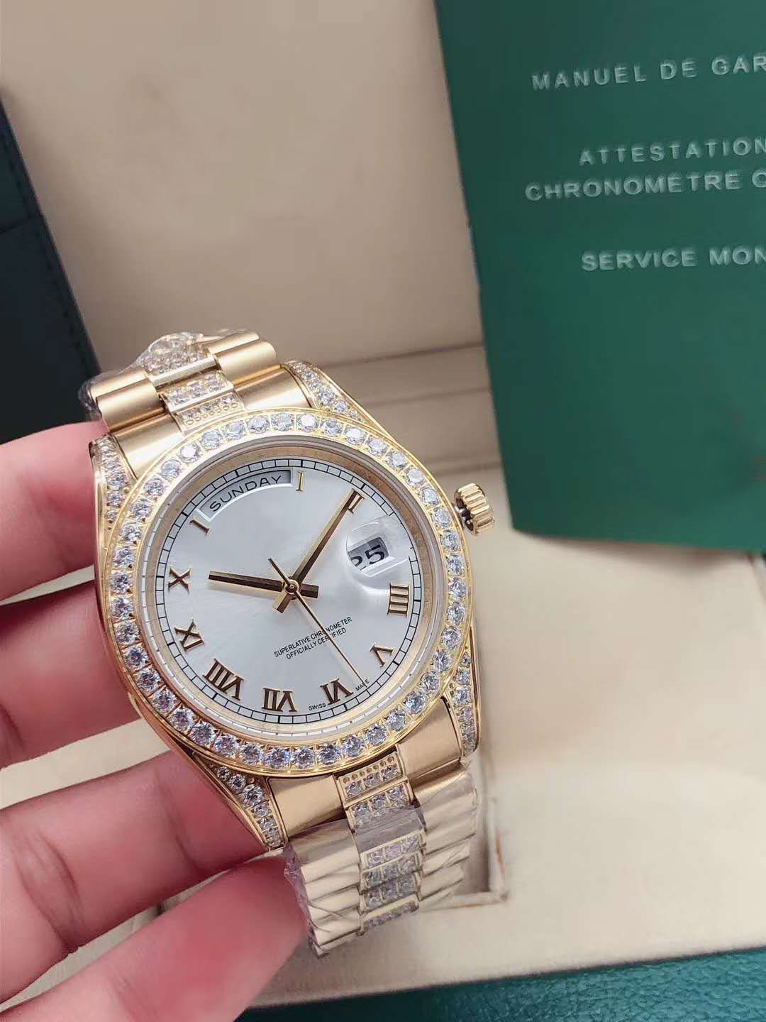 New dayDate mens Mechanical Stainless 316l Steel 41mm Automatic Movement Watch Luxury Watches gold 002 Wristwatches, Gold 003
New dayDate mens Mechanical Stainless 316l Steel 41mm Automatic Movement Watch Luxury Watches gold 002 Wristwatches, Gold 003