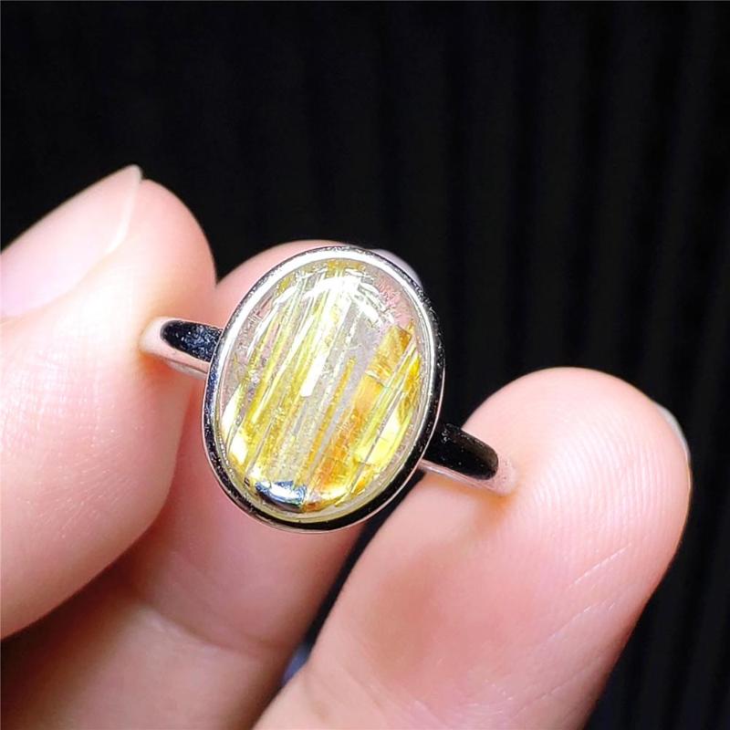 100% Natural Gold Rutilated Quartz Adjustable Ring Women Oval 925 Sterling Silver 12x8mm Wealthy Stone Ring
100% Natural Gold Rutilated Quartz Adjustable Ring Women Oval 925 Sterling Silver 12x8mm Wealthy Stone Ring