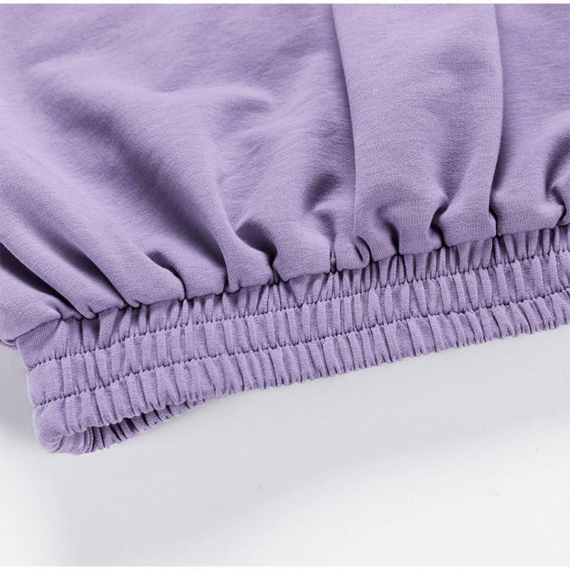 2 Pieces Purple O Neck Bat Sleeve Women Sets Elastic Crop SweatshirtPant Ladies Streetwear Suit 2020 Autumn Fashion Female Sets