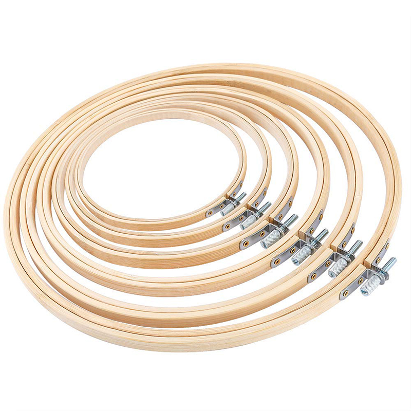 12 Size 8-40CM Bamboo Frame Embroidery Hoop Ring DIY Needlecraft Cross Stitch Machine Round Loop Hand Household Sewing Tools
