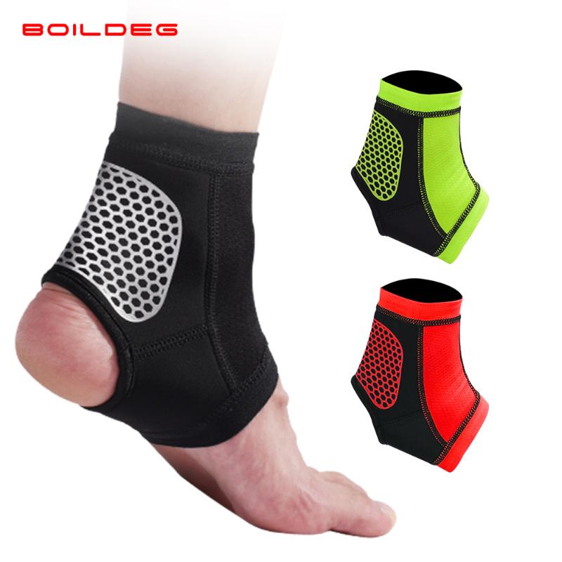 Basketball football outdoor sports anti-spinning ankle support, Green