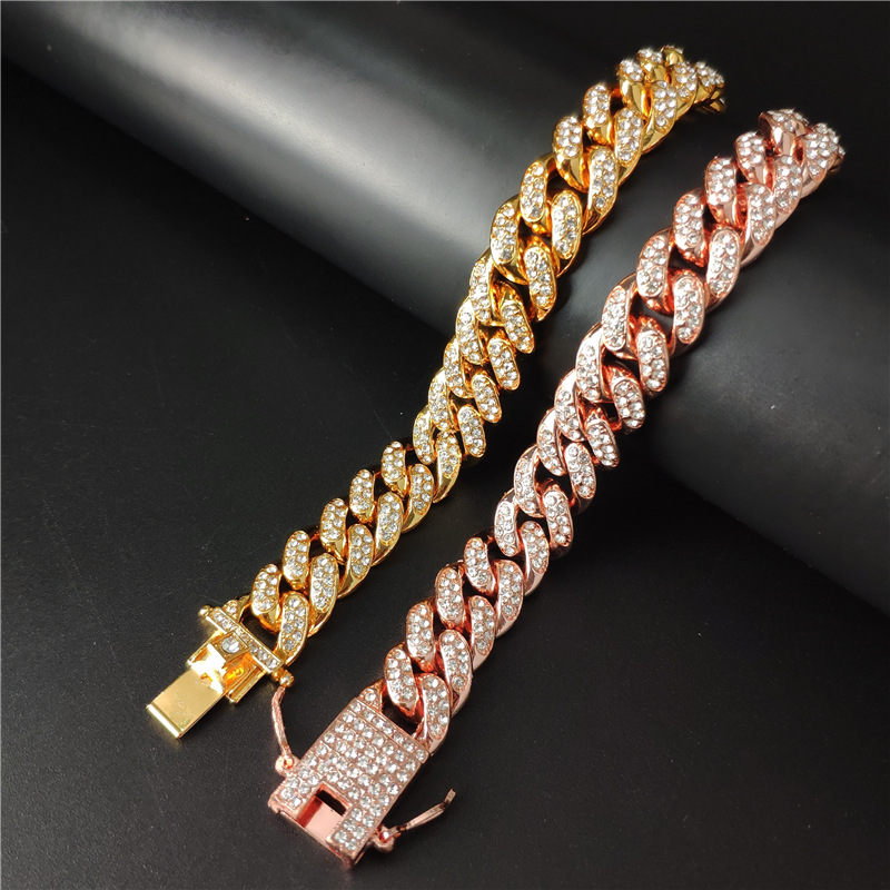 Cuban Link Chain Bracelets Iced Out Bling Simulated Diamond Mens Hip Hop Jewelry Silver Rose Gold 12mm Women Fashion Hiphop Tennis Bracelet
Cuban Link Chain Bracelets Iced Out Bling Simulated Diamond Mens Hip Hop Jewelry Silver Rose Gold 12mm Women Fashion Hiphop Tennis Bracelet