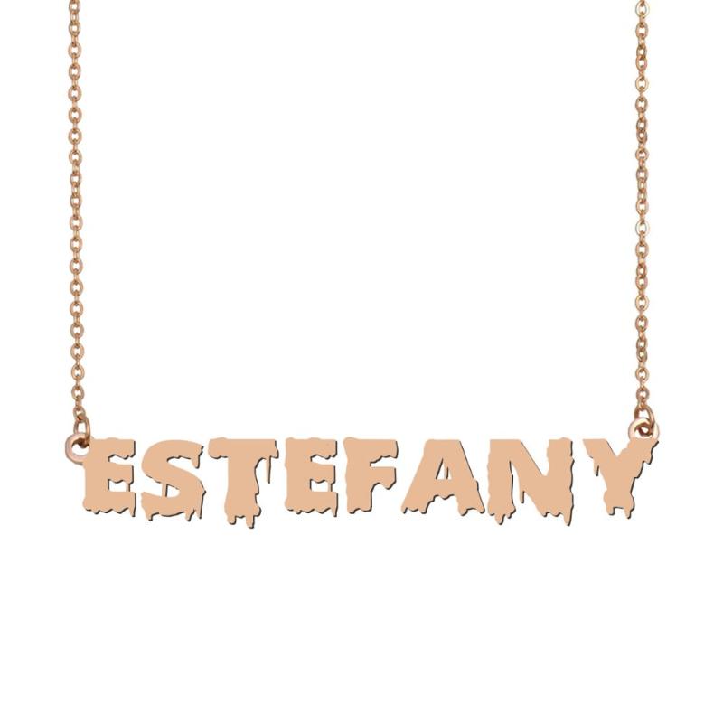Estefany Name Necklace , Cool Bloody Art Name Necklace for Halloween and Santa's Day Jewelry Gift for Kids Boys Girls 
Estefany Name Necklace , Cool Bloody Art Name Necklace for Halloween and Santa's Day Jewelry Gift for Kids Boys Girls
