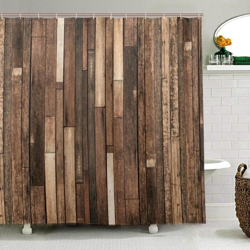 Wooden Shower Curtain Brown Old Hardwood Print Polyester Fabric Decor Bathroom Curtain Waterproof and Mildew for Toilet
Wooden Shower Curtain Brown Old Hardwood Print Polyester Fabric Decor Bathroom Curtain Waterproof and Mildew for Toilet