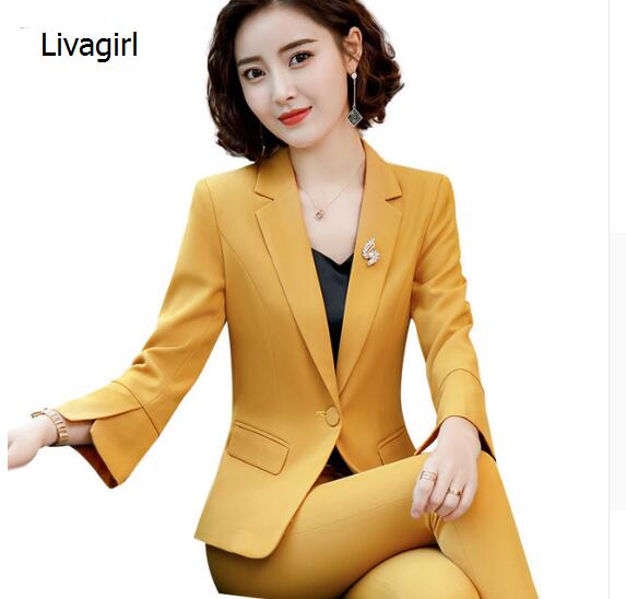 New fashion elegant women pants suits two pieces set business long sleeve blazer and trousers office ladies work wear, White pant suit
New fashion elegant women pants suits two pieces set business long sleeve blazer and trousers office ladies work wear, White pant suit
