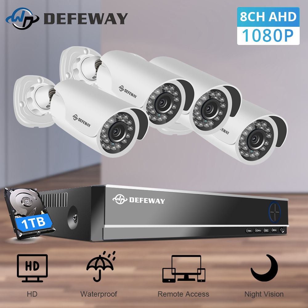 IP Camera Security System 8CH DVR Kit 1080P HD Video Surveillance 4 Pcs AHD Bullet Camera CCTV System 1TB 2TB Hard
IP Camera Security System 8CH DVR Kit 1080P HD Video Surveillance 4 Pcs AHD Bullet Camera CCTV System 1TB 2TB Hard