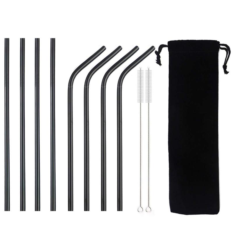Hot Sale 1/4/8pc Metal Straw Set Reusable Straw 304 Stainless Steel Drinking With Brush Eco-Friendly Black For Mugs
Hot Sale 1/4/8pc Metal Straw Set Reusable Straw 304 Stainless Steel Drinking With Brush Eco-Friendly Black For Mugs