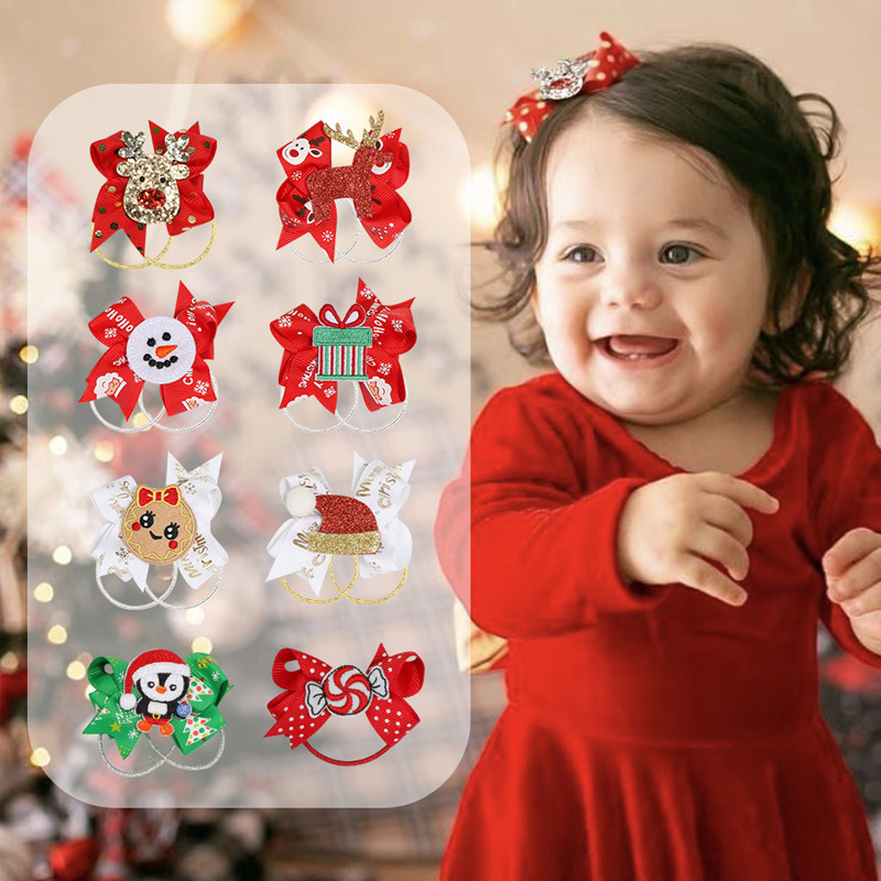 Girls Christmas Bow Headband Baby Christmas Style Hairpin Children Horsetail Hair Rope Kids Rubber Hair Bands, As picture
Girls Christmas Bow Headband Baby Christmas Style Hairpin Children Horsetail Hair Rope Kids Rubber Hair Bands, As picture