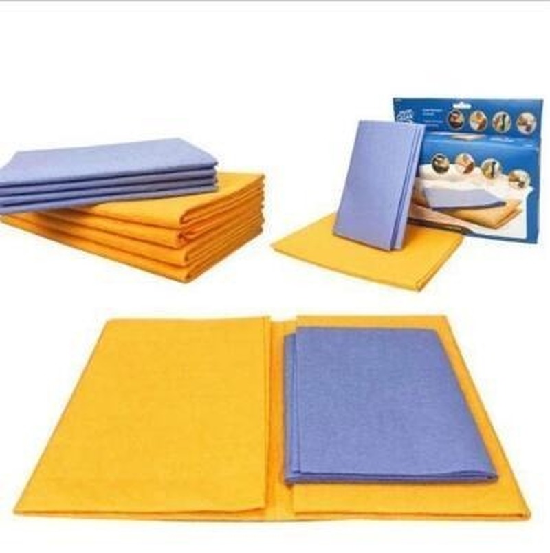 8pcs/set Shamwow Towel Water Absorbent Cloth Dish Towels Rag Cleaning Cloths Kitchen Household Nonstick Oil Cleaning Cloths