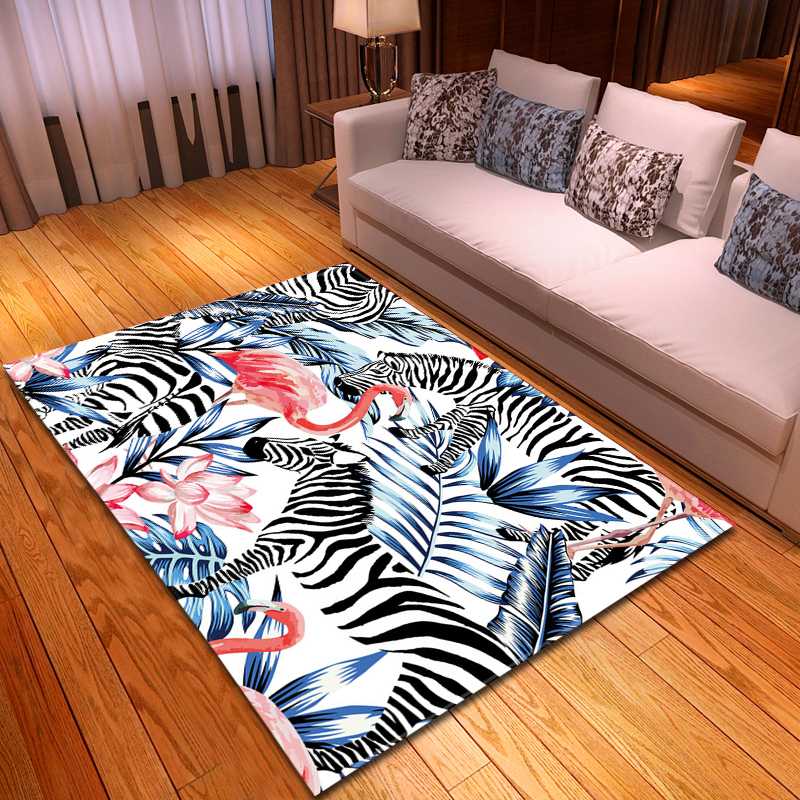 Rainforest Style Zebra Flamingo Carpets Rug Girls Bedroom Mat Baby Play Mat Bedside Area Rugs Home Living Room Carpet, No-1
Rainforest Style Zebra Flamingo Carpets Rug Girls Bedroom Mat Baby Play Mat Bedside Area Rugs Home Living Room Carpet, No-1