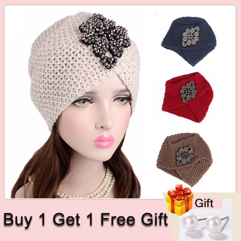 New Crystal Wool Crochet Knitted Cap Ladies Autumn Winter Warm Hats High Quality Muslim Style Turban Chemo Cap Beanies
New Crystal Wool Crochet Knitted Cap Ladies Autumn Winter Warm Hats High Quality Muslim Style Turban Chemo Cap Beanies
