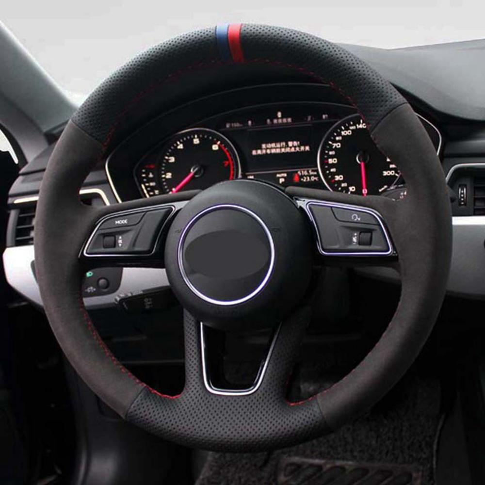 Car Steering Wheel Cover For Audi A4 (B9) Avant A5 (F5) Q2 A1 (8X) Sportback A3 (8V) DIY Black Suede Genuine Leather
Car Steering Wheel Cover For Audi A4 (B9) Avant A5 (F5) Q2 A1 (8X) Sportback A3 (8V) DIY Black Suede Genuine Leather