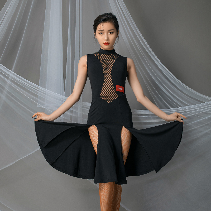 Latin Dance Dresses For Women Sexy Mesh Sleeveless Black Practice Clothes Professional Rumba Performance Stage Costumes VO976
Latin Dance Dresses For Women Sexy Mesh Sleeveless Black Practice Clothes Professional Rumba Performance Stage Costumes VO976