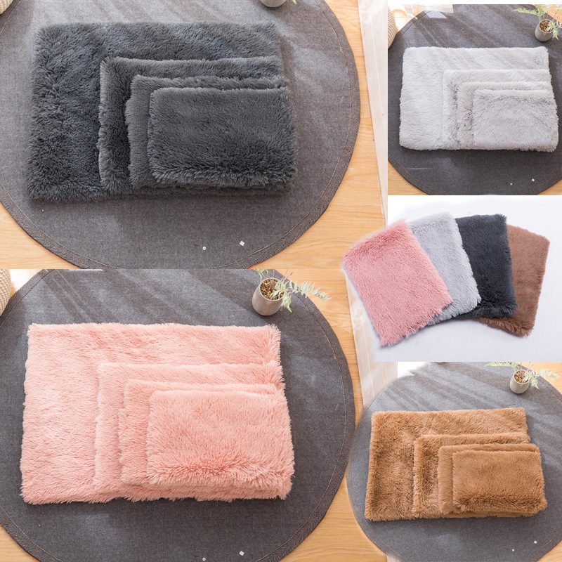 Winter Pet Dog Bed Long Plush Soft Fleece Blankets Pets Cushion House For Small Medium Dogs Cat Sleeping Cats Mattress Supplies