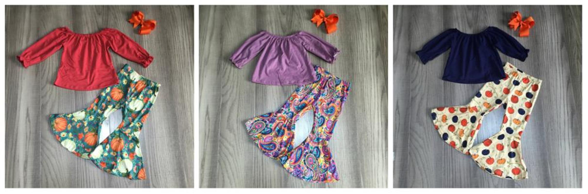 Girlymax fall/winter 3 colors baby girls pants children clothes boutique pumpkin floral bell-bottoms pants outfits set match bow, H24-02-03
Girlymax fall/winter 3 colors baby girls pants children clothes boutique pumpkin floral bell-bottoms pants outfits set match bow, H24-02-03