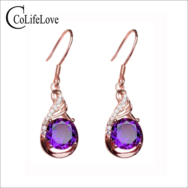 CoLife Jewelry 925 Silver Amethyst Eardrop for Party 7*7mm Natural Amethyst Drop Earrings Elegant Jewelry Gift For Lady
CoLife Jewelry 925 Silver Amethyst Eardrop for Party 7*7mm Natural Amethyst Drop Earrings Elegant Jewelry Gift For Lady