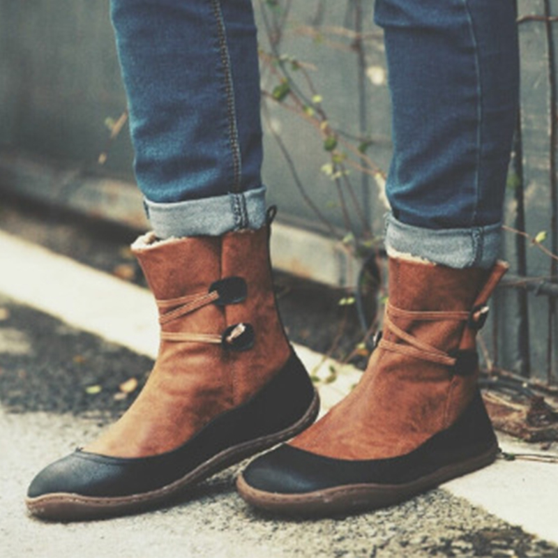 Women PU Leather Ankle Boots 2020 Winter Woman Warm Plush Flats Women's Outdoor Mix Color Ladies Casual Female Shoes Plus Size, Brown
Women PU Leather Ankle Boots 2020 Winter Woman Warm Plush Flats Women's Outdoor Mix Color Ladies Casual Female Shoes Plus Size, Brown