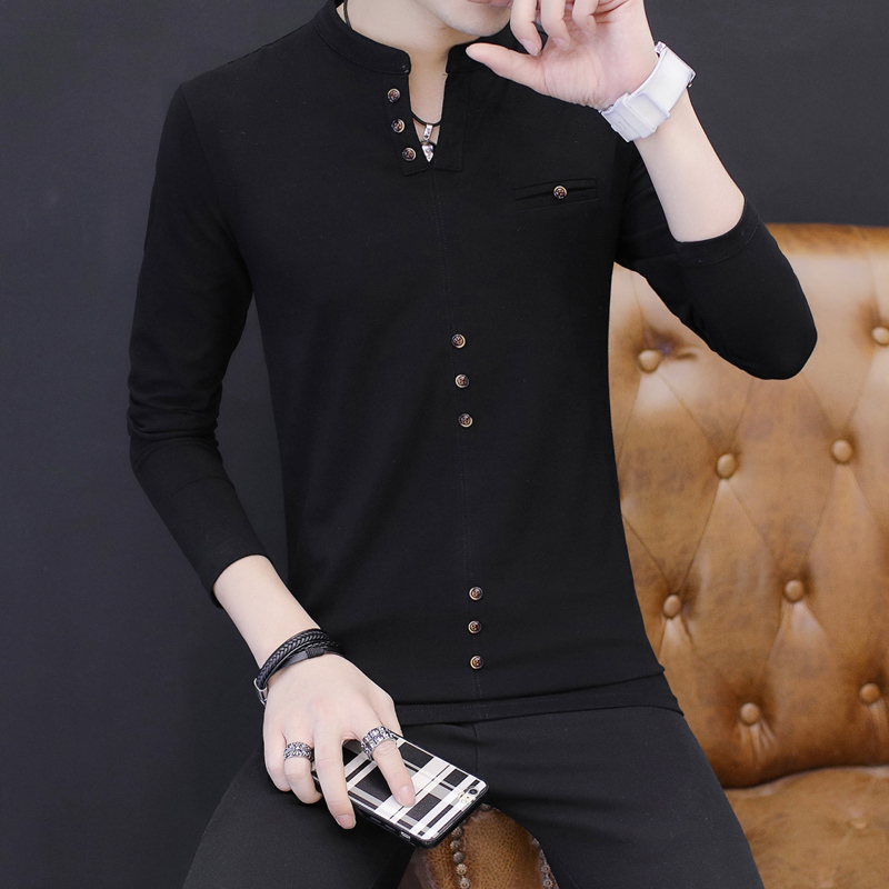 Long-sleeved T-shirt Men's Spring Dress New Fashion Pure Cotton Bottom Shirt Spring Men's Long-sleeved Dresses Men's Dresses, White
Long-sleeved T-shirt Men's Spring Dress New Fashion Pure Cotton Bottom Shirt Spring Men's Long-sleeved Dresses Men's Dresses, White