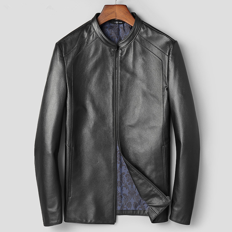 Genuine Leather Jacket Men Spring Autumn Real Cow Leather Coat Jacket Blouson Cuir Homme 81T999 YY287, Black
Genuine Leather Jacket Men Spring Autumn Real Cow Leather Coat Jacket Blouson Cuir Homme 81T999 YY287, Black