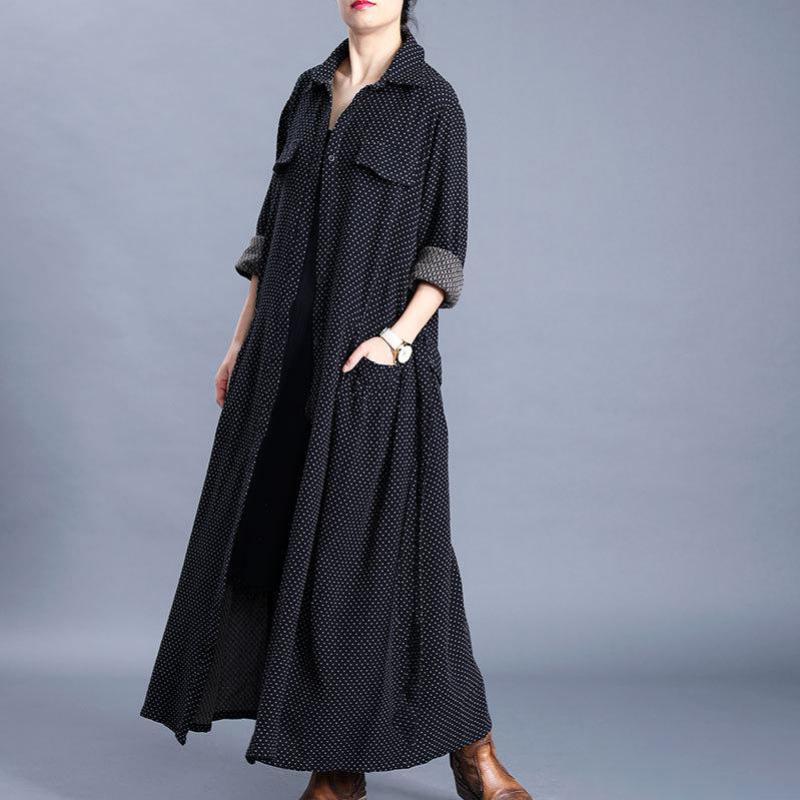 FairyNatural Spring Autumn Vintage Polka Dot Pockets Ladies Long Coats 2020 Comfortable Women Loose Windbreaker Single Breasted, Black
FairyNatural Spring Autumn Vintage Polka Dot Pockets Ladies Long Coats 2020 Comfortable Women Loose Windbreaker Single Breasted, Black