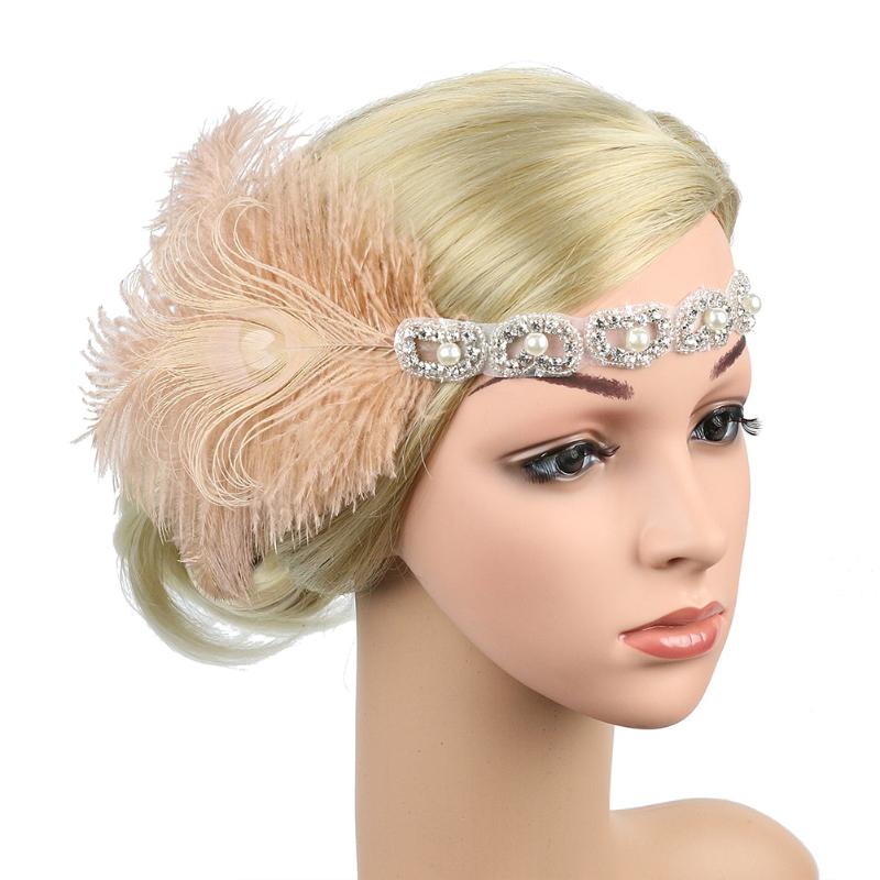 Rhinestone Beaded Hair Decoration Fascinator Retro Headdress Peacock Feather Ladies Sequin Vintage Wedding Women Headband Party
Rhinestone Beaded Hair Decoration Fascinator Retro Headdress Peacock Feather Ladies Sequin Vintage Wedding Women Headband Party