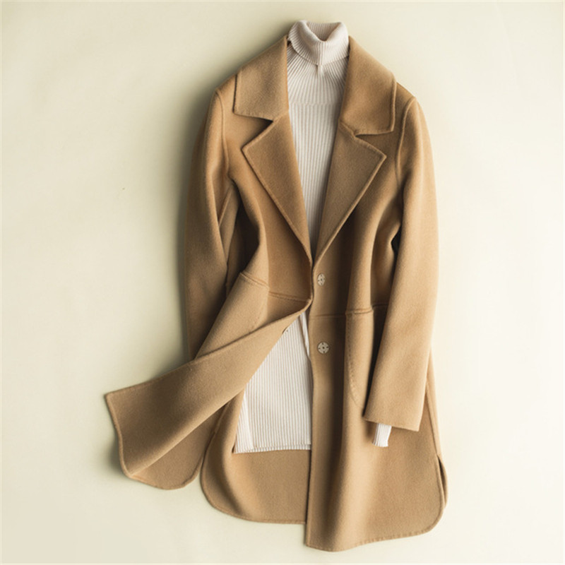 2020 Autumn and Winter Double-Sided Pure Cashmere Coat Woman Jacket Long Loose Wool Suit Collar New Pure Color Cardigan P100, Red
2020 Autumn and Winter Double-Sided Pure Cashmere Coat Woman Jacket Long Loose Wool Suit Collar New Pure Color Cardigan P100, Red