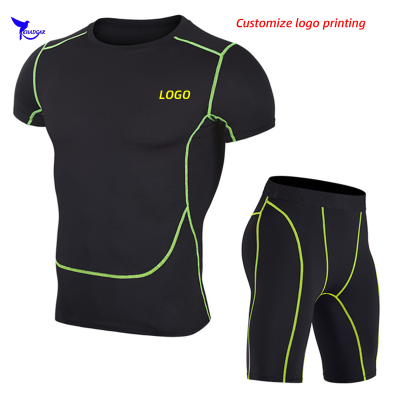 2 Pcs/set Quick Dry Stretch Men Running Set Short Sleeve Shirt+Shorts Sport Suits Outdoor Training Gym Fitness Sportswear Custom, 1970 black red
2 Pcs/set Quick Dry Stretch Men Running Set Short Sleeve Shirt+Shorts Sport Suits Outdoor Training Gym Fitness Sportswear Custom, 1970 black red