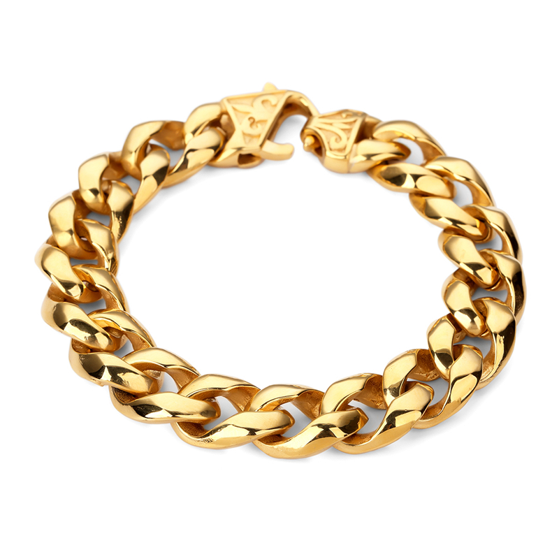 AGOOD New Hip Hop Thick Stainless Steel Bracelet Gold Silver Color Cool Men Heavy Curb Link Chain Fashion Vintage Bracelet
AGOOD New Hip Hop Thick Stainless Steel Bracelet Gold Silver Color Cool Men Heavy Curb Link Chain Fashion Vintage Bracelet