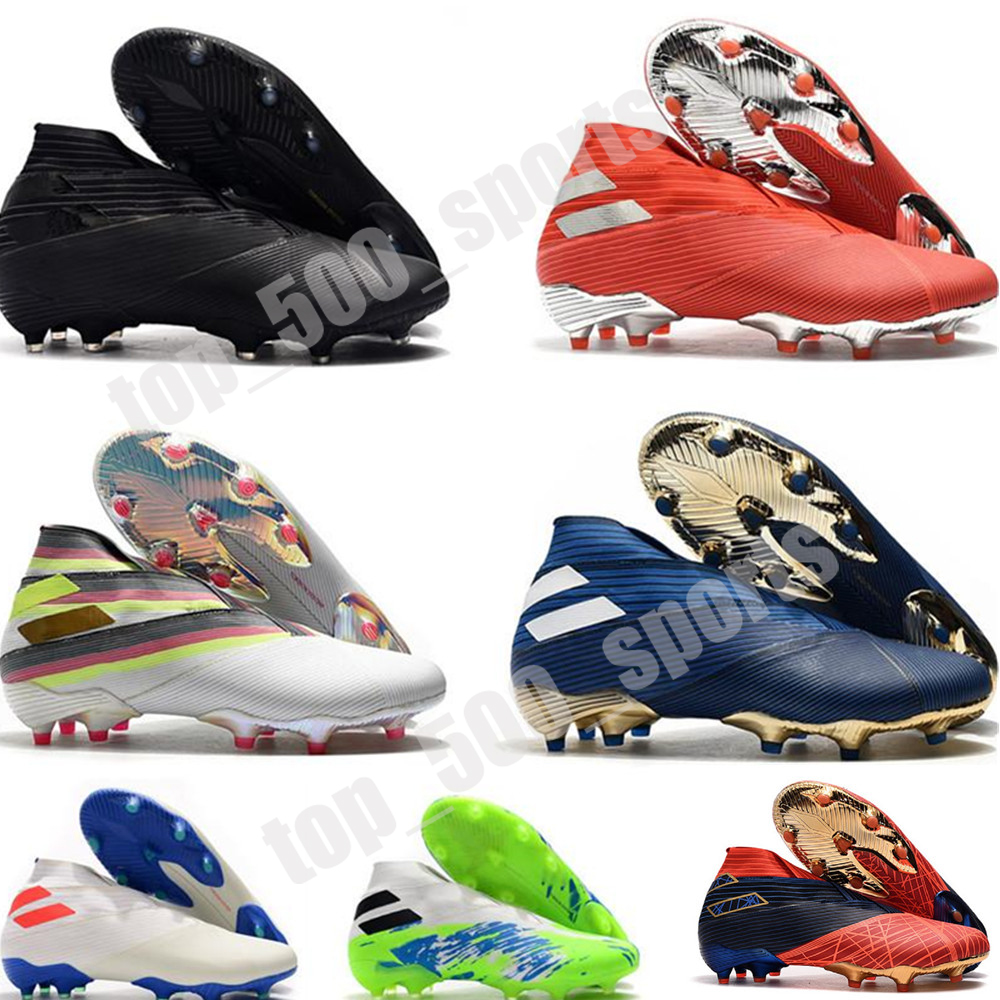 Laceless Messi Nemeziz 19+ FG Mens Youth Junior Football Boots Active Red Chrome Waterproof Shoes soccer cleats Firm Ground High Top, Colour 7
Laceless Messi Nemeziz 19+ FG Mens Youth Junior Football Boots Active Red Chrome Waterproof Shoes soccer cleats Firm Ground High Top, Colour 7