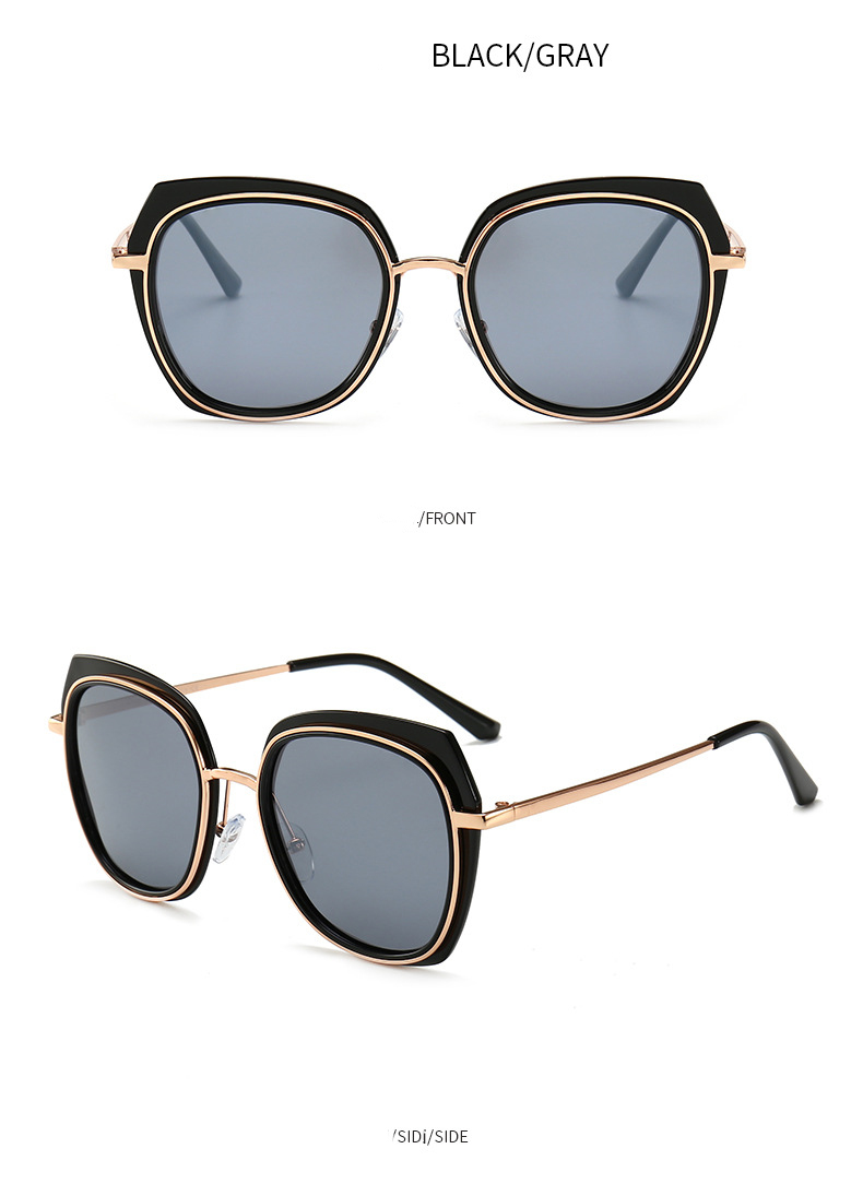 2020 New Women's Oval Polarized Sunglasses Personality Purple Pink Big Frame Trendy Men's Eyewears Metal Frame Toad Shaped Eyeglasses Alloy, White
2020 New Women's Oval Polarized Sunglasses Personality Purple Pink Big Frame Trendy Men's Eyewears Metal Frame Toad Shaped Eyeglasses Alloy, White