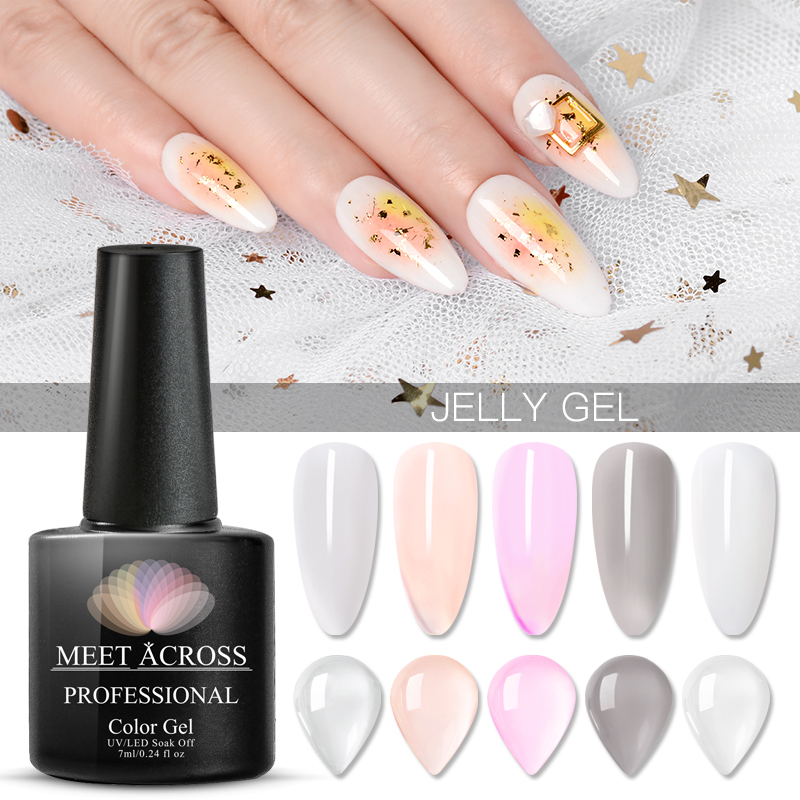 MEET ACROSS 7ml Jelly Nail Gel Polish Semi-transparent White Pink Varnish Soak Off Manicure Nail Art UV Gel Lacquer, Fw3117
MEET ACROSS 7ml Jelly Nail Gel Polish Semi-transparent White Pink Varnish Soak Off Manicure Nail Art UV Gel Lacquer, Fw3117