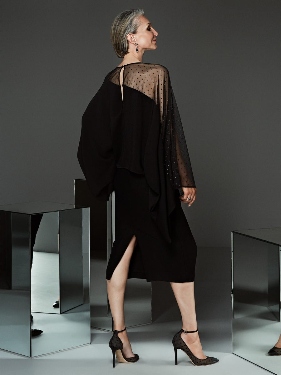 Elegant Black Mother Of The Bride Suits Jewel Neck Sequins Beaded Outfit Wedding Guest Gowns Split Formal Evening Dress