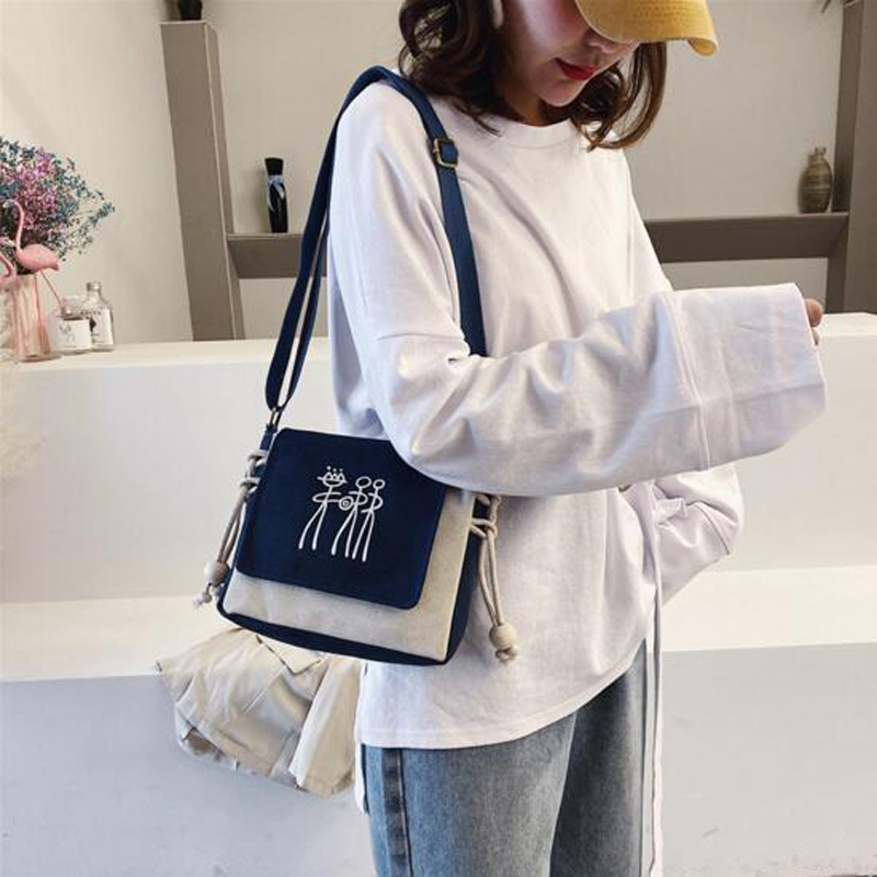 Wild Women Bag Canvas Buckle Crossbody Bag Ladies Shoulder Messenger Female Casual Student, Black
Wild Women Bag Canvas Buckle Crossbody Bag Ladies Shoulder Messenger Female Casual Student, Black