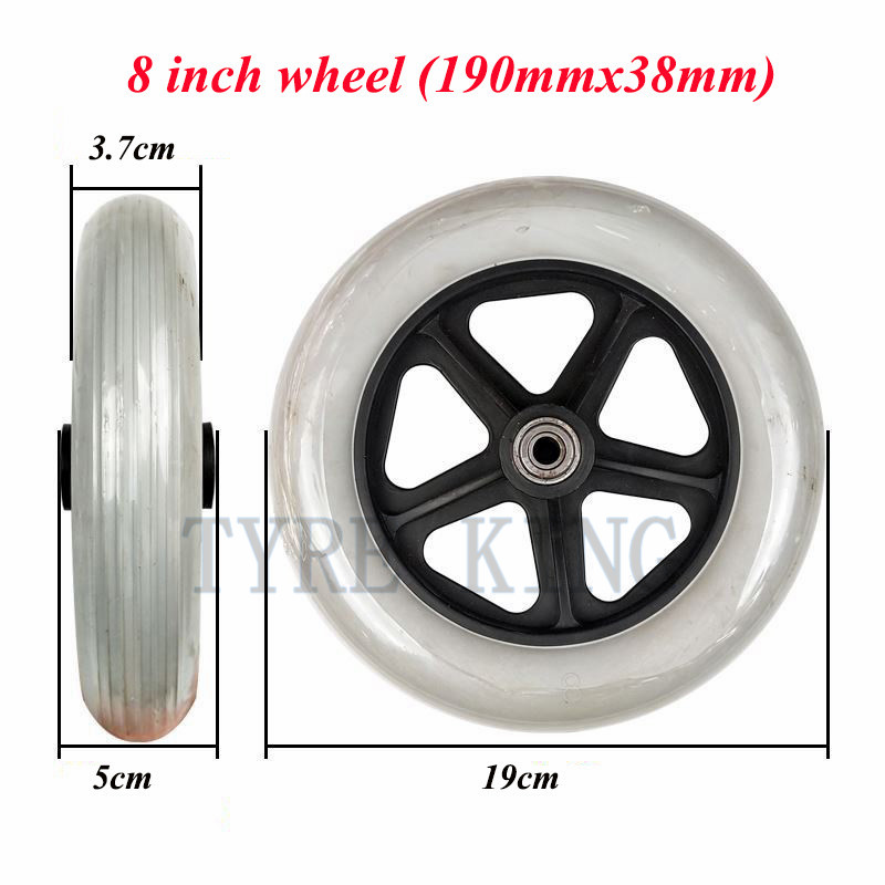 2PCS Hot Sale 8 Inch Solid Wheel Tire 8" Wheelchair Accessories Front Wheel 190mmx38mm Small Front Universal
2PCS Hot Sale 8 Inch Solid Wheel Tire 8" Wheelchair Accessories Front Wheel 190mmx38mm Small Front Universal